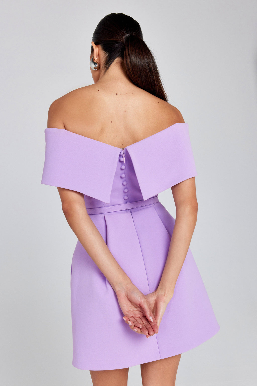 Harper Mor Mini Elbise