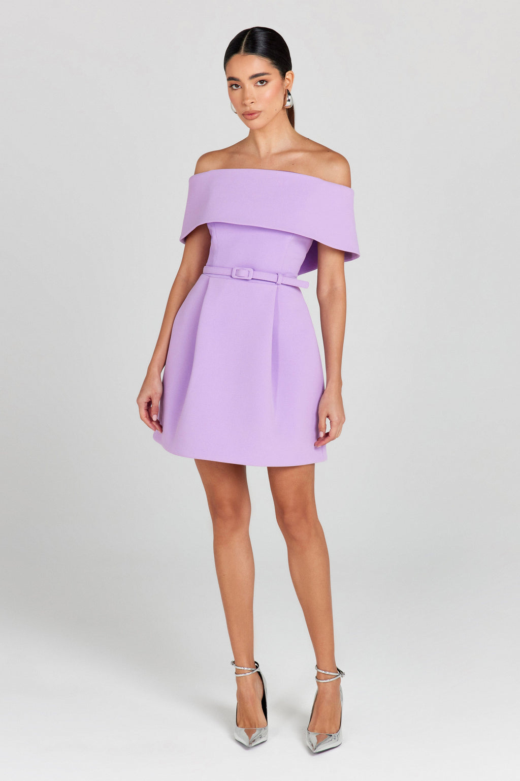 Harper Mor Mini Elbise