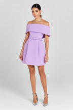 Harper Mor Mini Elbise