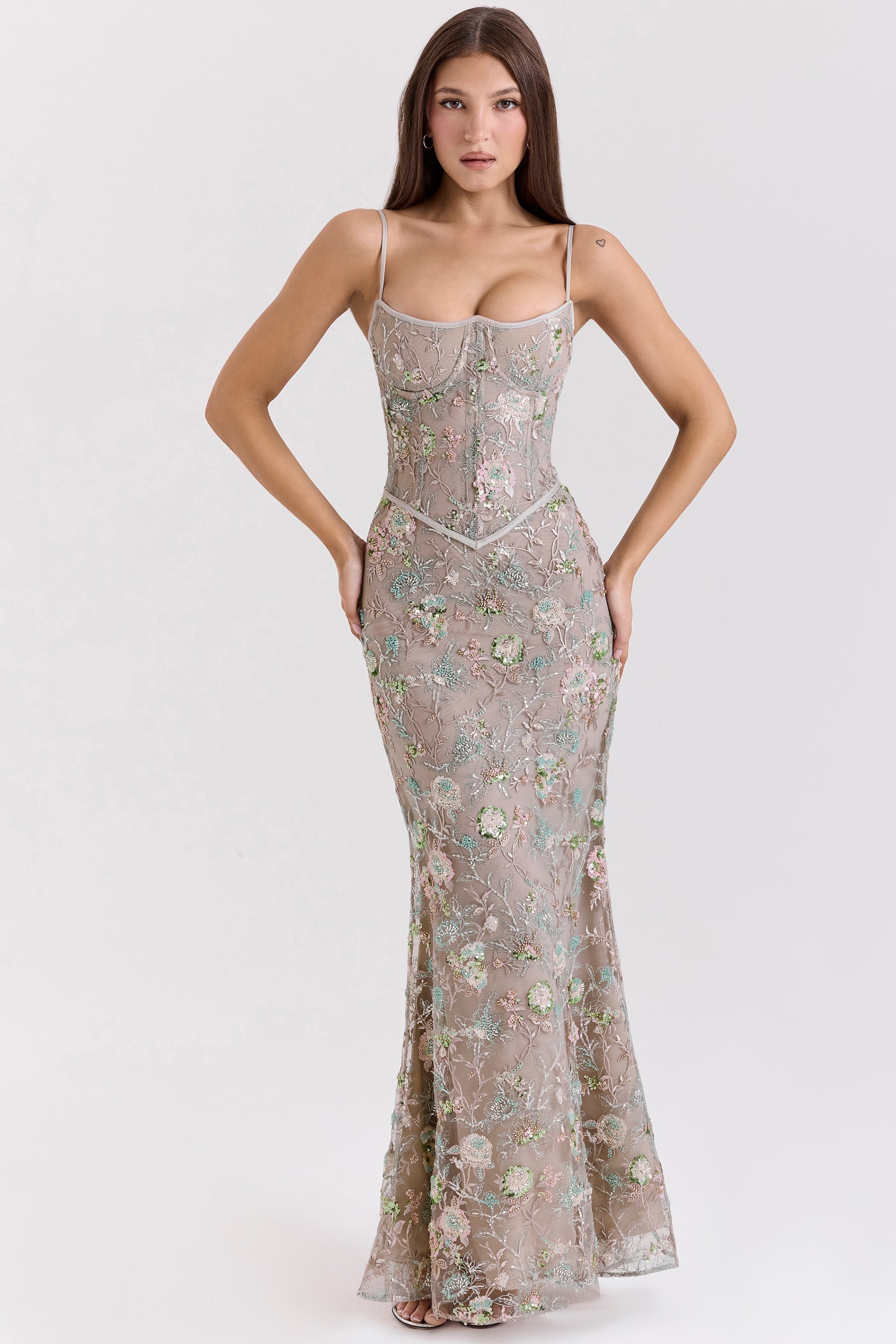 Naima corset maxi dress
